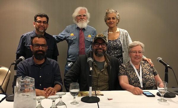 Jaime Hernandez, Kevin McCloskey, Françoise Mouly, Sergio García Sánchez, Ricardo “Liniers” Siri, Brigid Alverson at TCAF 2018