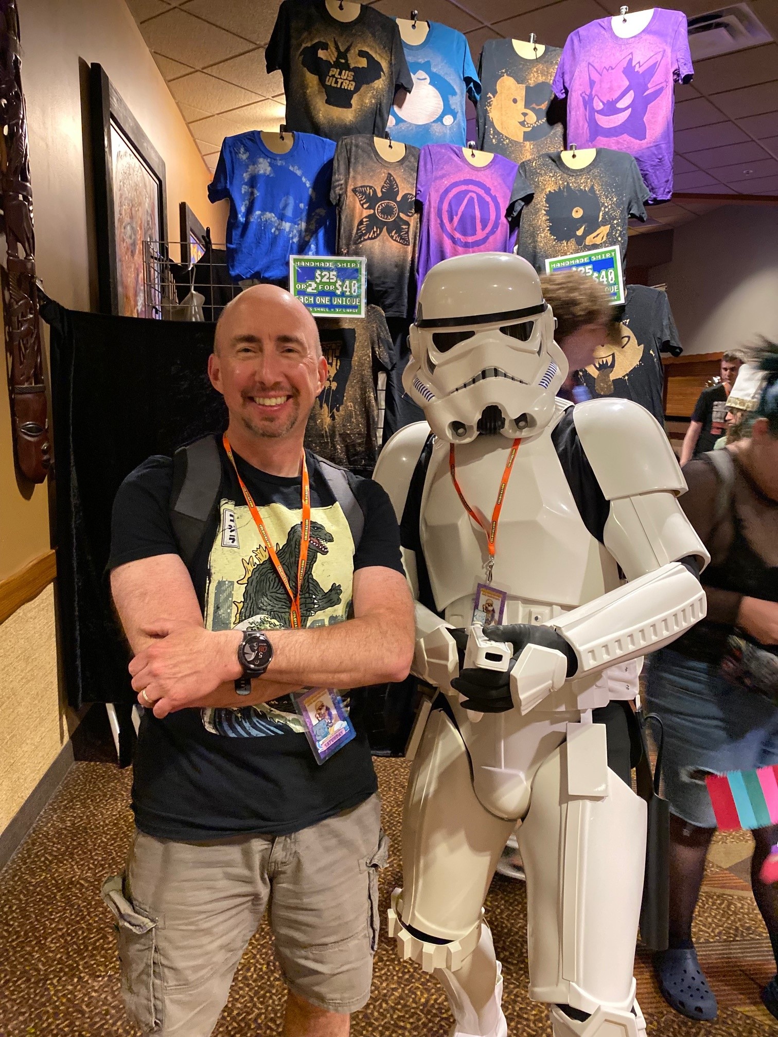 Myself (Mike Pawuk) standing next to a Stormtrooper while enjoying the Colossal Con convention. 