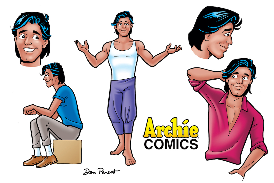Character studies for Prasad Arora, Bollywood idol and new Archie character.