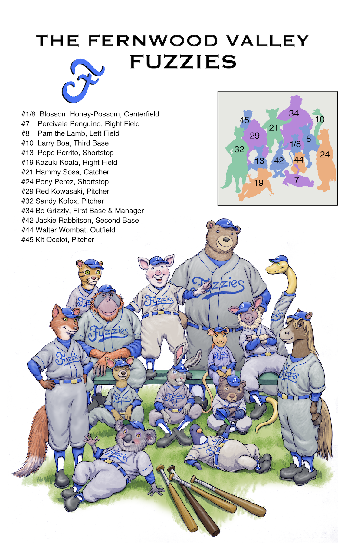 Fuzzy Baseball Volume 5: Fuzzy BaseBALLoween preview page