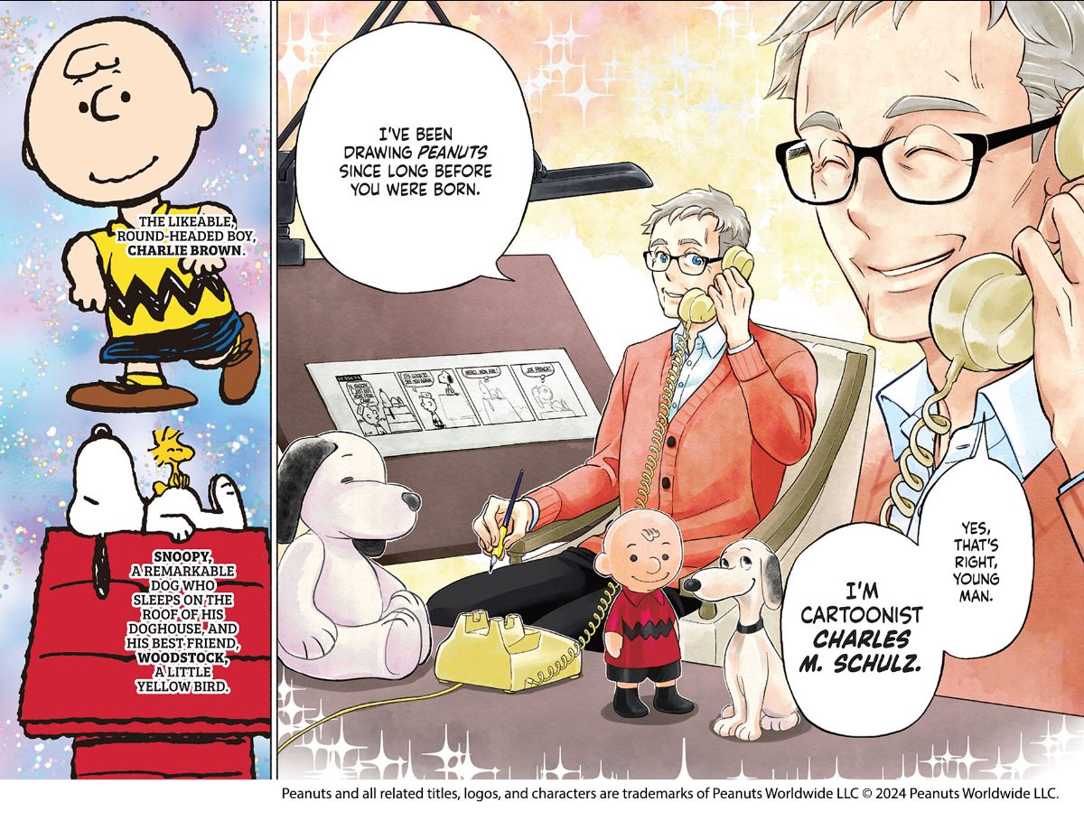 Manga Biographies: Charles Schulz sample panels